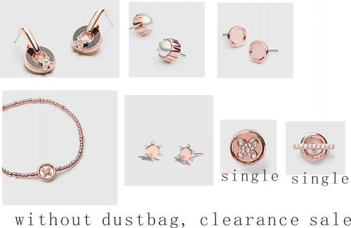 WITHOUT DUSTBAG LA-LA STUD EARRINGS ROSEGOLD PEARL WITH OTHER JEWELLERY COMBO