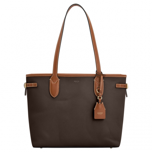 in stock coffee/cognac color Laura Medium Tote