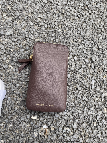 Brown gold color Lilly phone crossbody bag