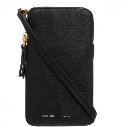 Black gold color Lilly phone crossbody bag