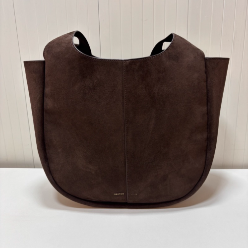 Brown color suede full leather Emilia tote