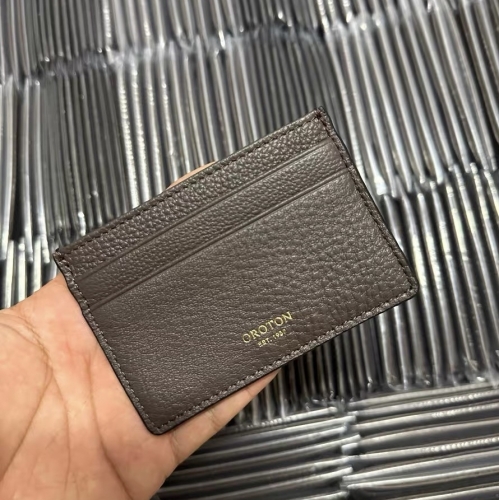 BROWN MARGOT LEATHER CARD SLEEVE WALLET