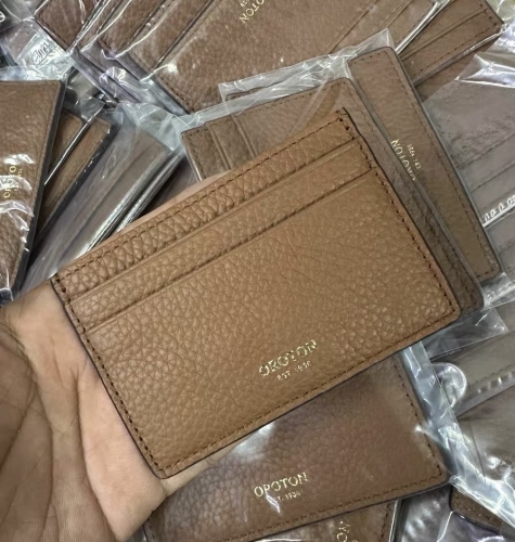 LIGHT BROWN MARGOT LEATHER CARD SLEEVE WALLET