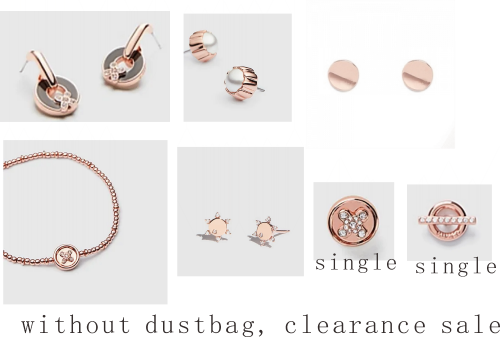 WITHOUT DUSTBAG LA-LA STUD EARRINGS ROSEGOLD PEARL WITH OTHER JEWELLERY COMBO