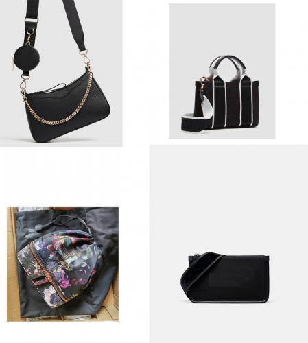 BLACK GOLD JETT CROSSBODY BAG AND MICRO TOTE AND JEWELLERY CASE AND PATCH CROSSBODY BAG COMBO