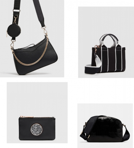 Black Gold Jett Crossbody Bag Stevie Micro Tote Explore bag And Bliss Small Pouch Combo