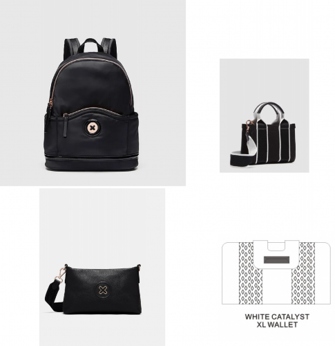 MIM MAZING BACKPACK AND BAY CROSSBODY BAG AND XL CATALYST WALLET AND MICRO TOTE COMBO