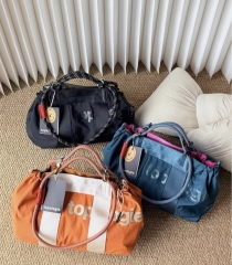 Double sides use unisex nylon tote size 35x13x24cm three colors