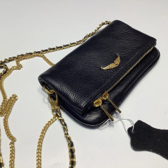Women Zadig V 20x11cm Small Cow Leather Shoulder Bag Phone Pouch