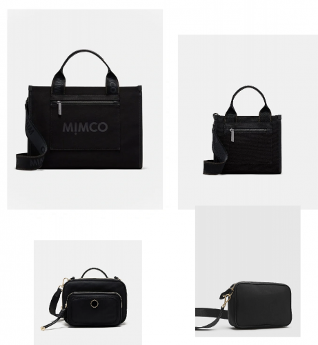 PATCH TOTE BAG BLACK GUNMETAL LARGE SIZE AND MINI SIZE AND NEXTALGIA CROSSBODY BAG AND FLIGHT BAG COMBO