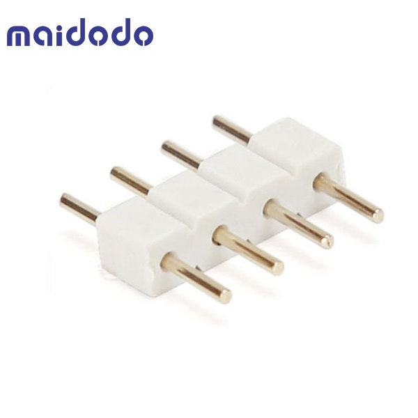 20x RGB SMD LED Connector 4 Pin White Cable Connector Coupling Adapter Strip