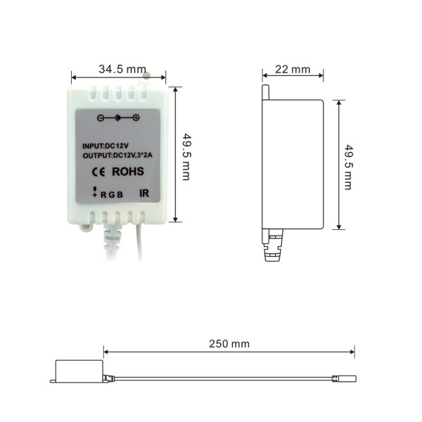 44 Keys IR Remote Controller usded for RGB LED SMD 5050/3528 strip lights