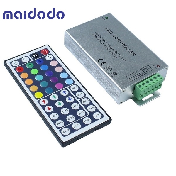 LED IR Controller12A 44key Remote Controller DC 12V 24V For 3528 5050 RGB LED Strip