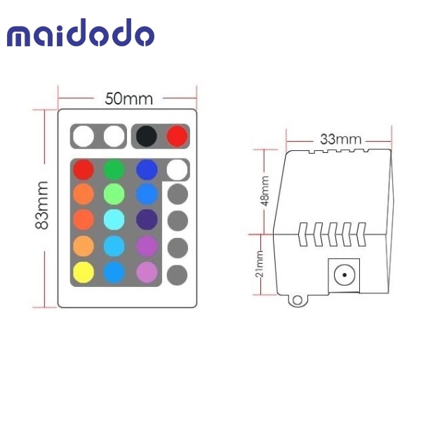 24 Keys IR Remote Controller usded for RGB LED SMD 5050/3528 strip lights