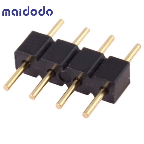 20x RGB SMD LED Connector 4 Pin Black Cable Connector Coupling Adapter Strip