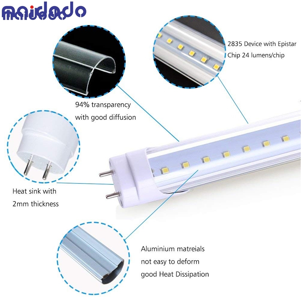 T8 60CM 2ft LED Fluorescent Tube Light