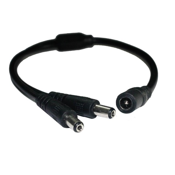 1 to 2 DC Power Female to Male Splitter Adapter Cable