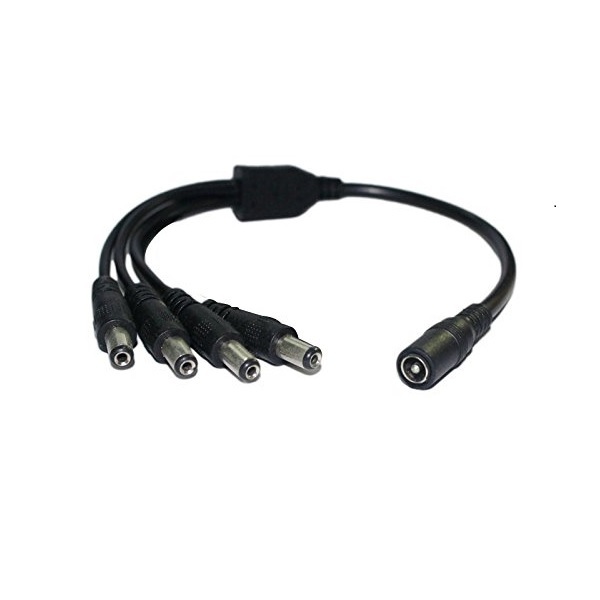 1 to 4 DC Power Female to Male Splitter Adapter Cable