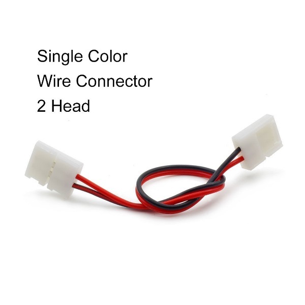5 x 10 mm 5050 LED-Lichtleiste Draht-Verbindungsstueck PCB Adapter 2-Pin - Weiss