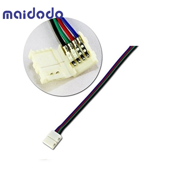 5x 10 mm 4 pin RGB Connector Quick Connector Adapter LED 5050 Cable connection