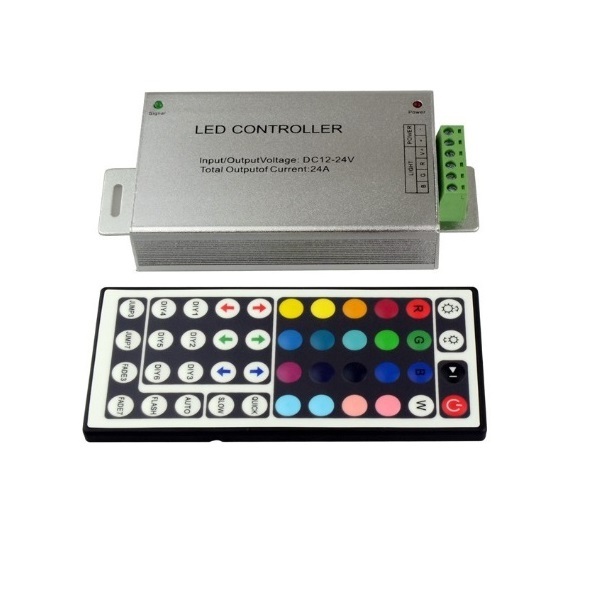 LED IR Controller 24A 44key Remote Controller DC 12V/24V For 3528 5050 RGB LED Strip