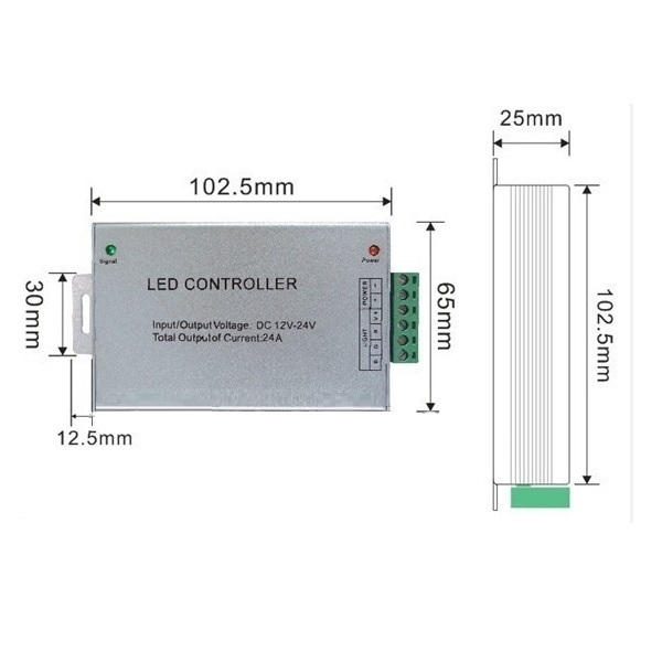 DC 12V/24V 24A 24Key IR Remote Controller for RGB LED Strip 5050 3528 SMD