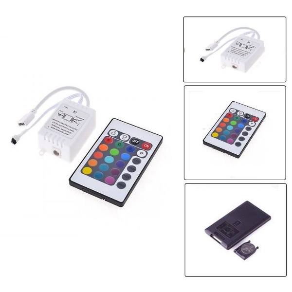 24 Keys IR Remote Controller for RGB LED Strip 3 Channel wireless dimming