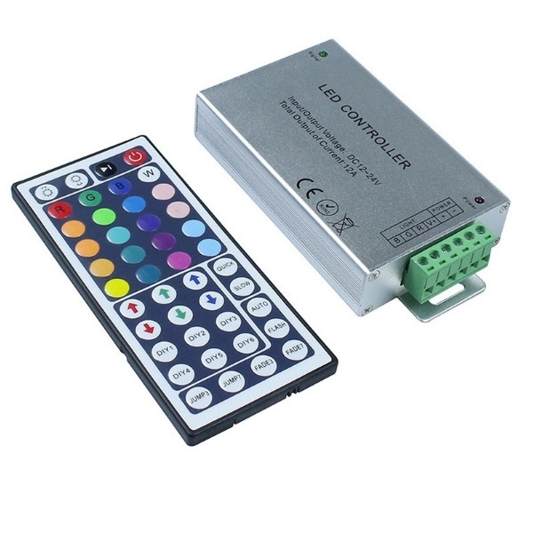 LED IR Controller12A 44key Remote Controller DC 12V 24V For 3528 5050 RGB LED Strip