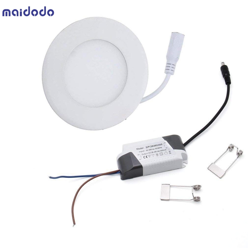 6W Recessed LED Panel Light Warm White Cool White