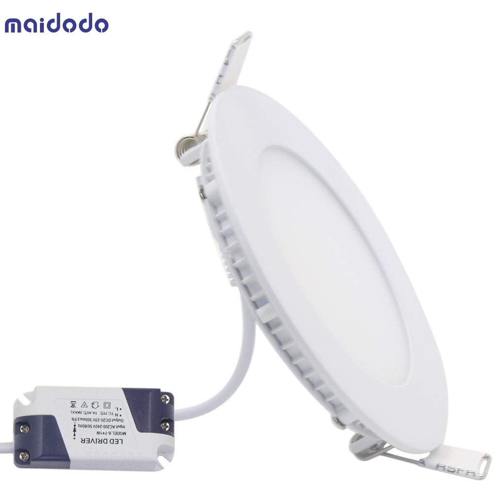 6W Recessed LED Panel Light Warm White Cool White