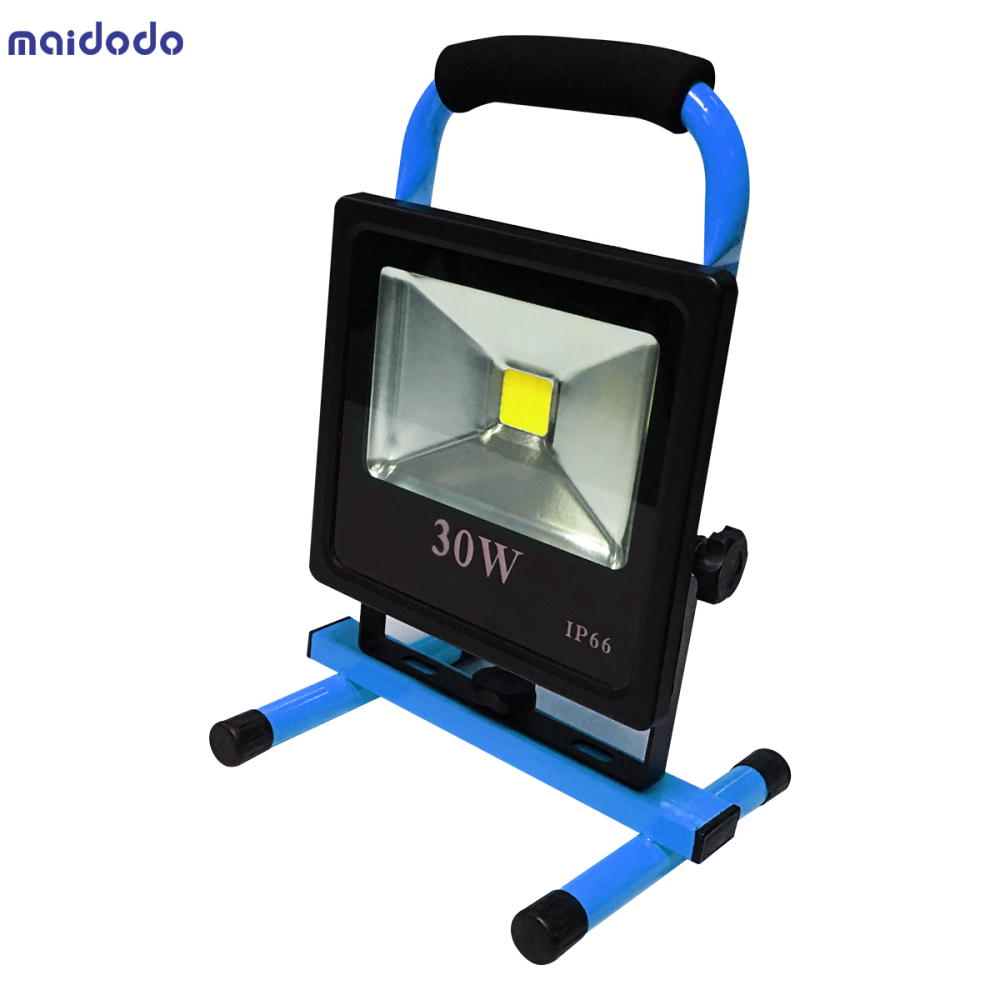Powerful Ultrathin 30W Outdoor Rechargeable Flood Light Warm White Cool White