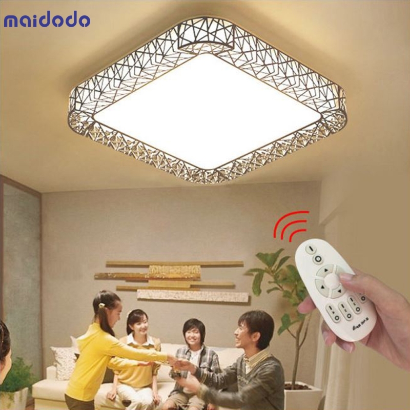 Round/Square LED 36W Ceiling Light Dimmable Thin Flush Mount Lamp Cool White Warm White