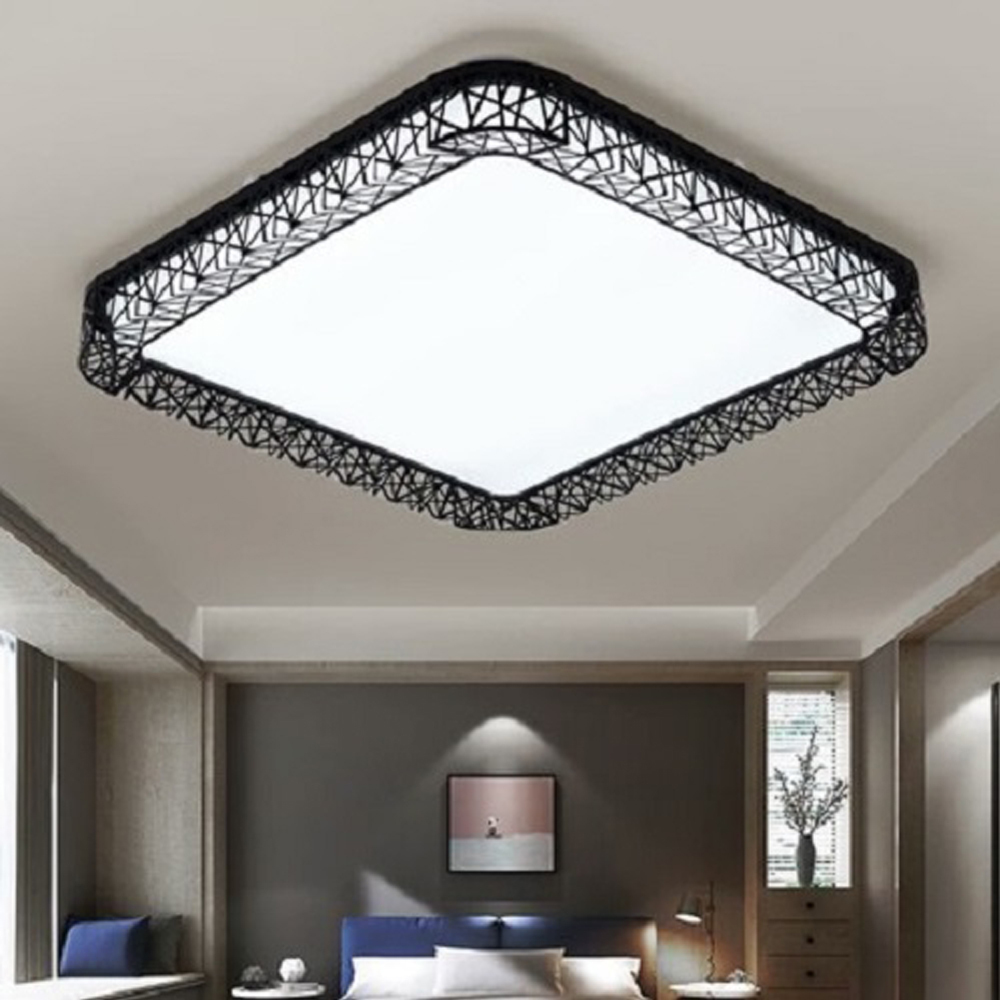 Round/Square LED 48W Ceiling Light Dimmable Thin Flush Mount Lamp Cool White Warm White
