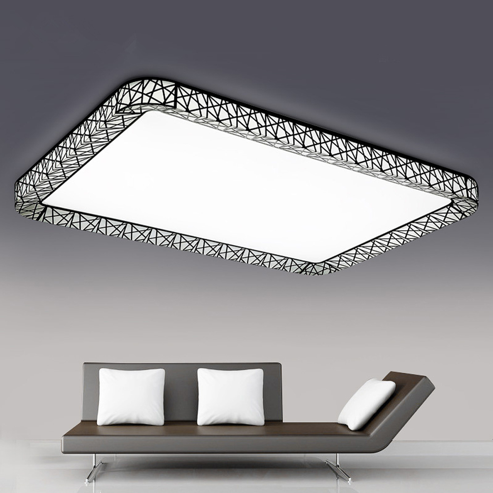 Round/Square LED 72W Ceiling Light Dimmable Thin Flush Mount Lamp Cool White Warm White