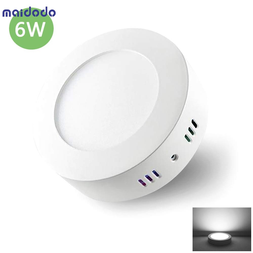 2x Round/Square 6W LED Panel Lamp Surface Mounted Ceiling light Warm/Cool/Neutral White