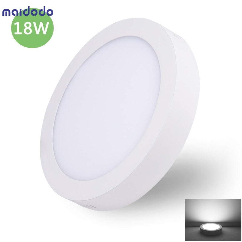 Round/Square 18W LED Panel Lamp Surface Mounted Ceiling light Warm/Cool/Neutral White