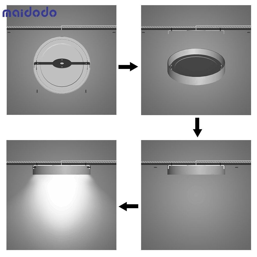 Round/Square 18W LED Panel Lamp Surface Mounted Ceiling light Warm/Cool/Neutral White