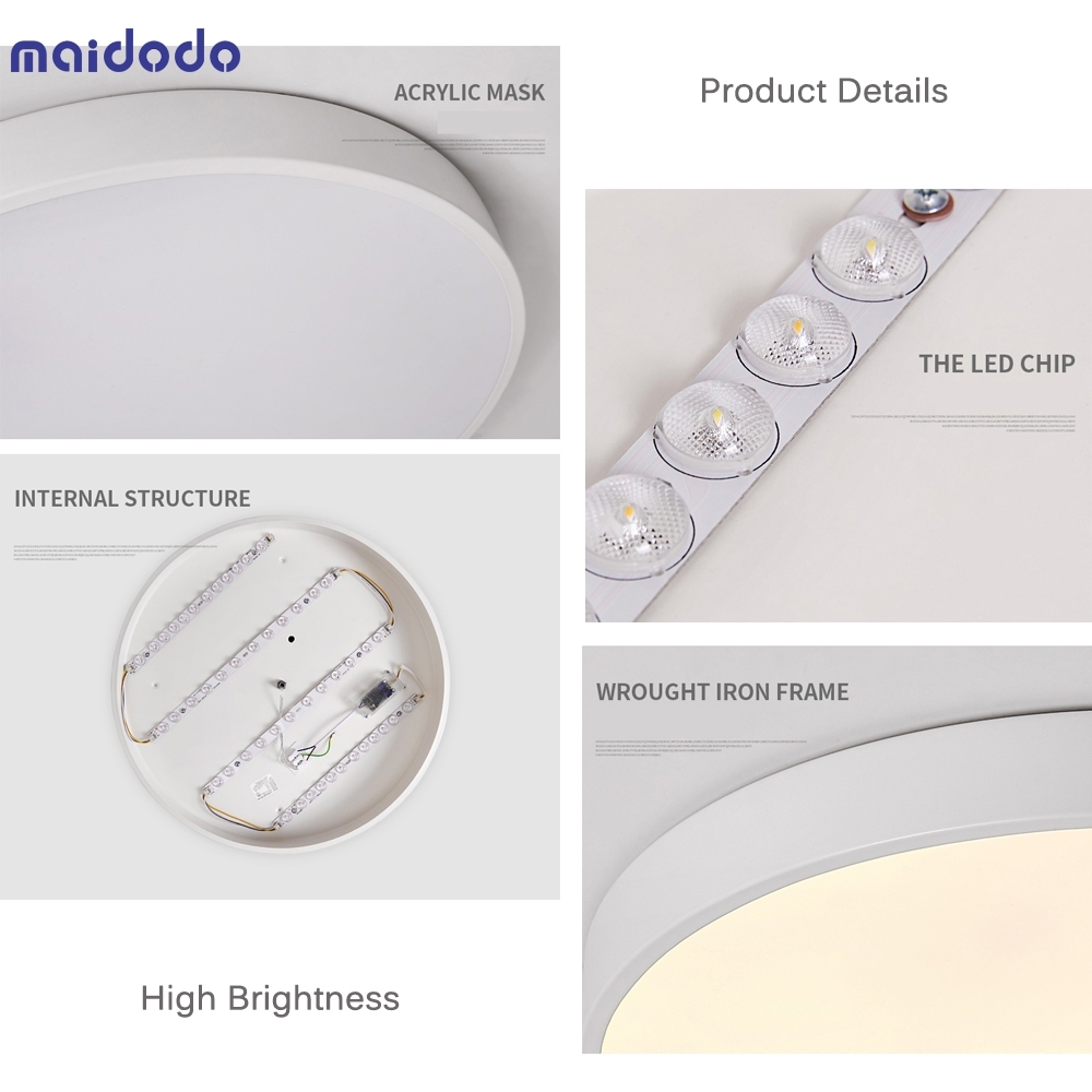 Round/Square 60*60CM Dimmable Fixtures Flush LED Ceiling Light