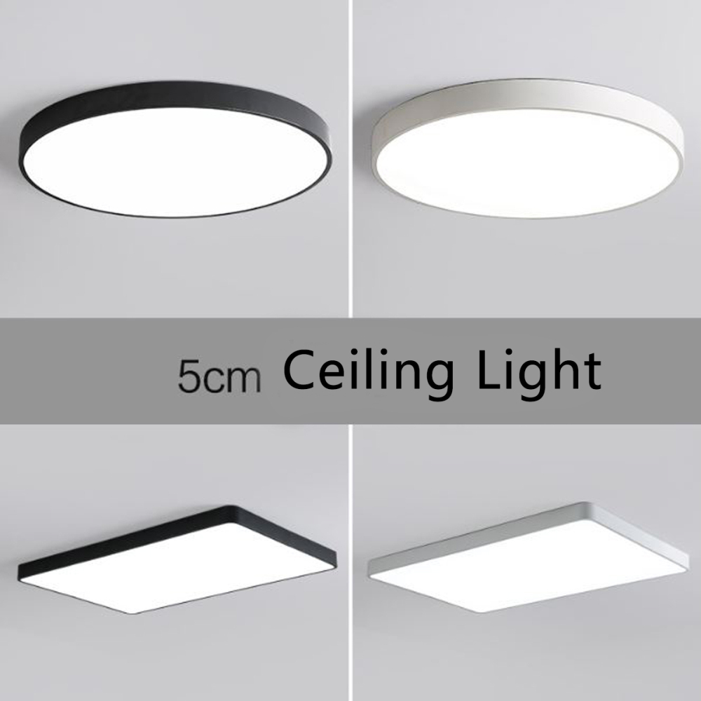 Round/Square 50*50CM Dimmable Fixtures Flush LED Ceiling Light