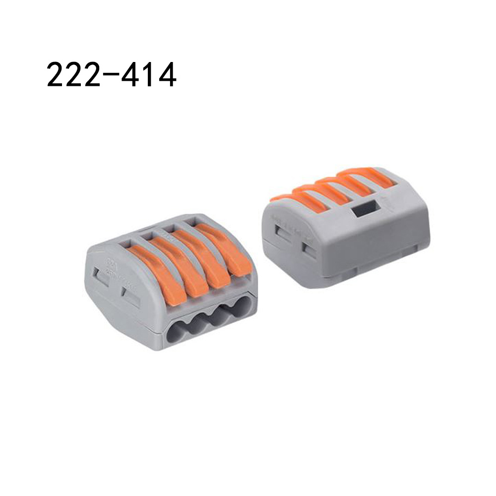 222-414 Plug-in Terminal Block Conductor Universal Compact Wire Wiring Connector