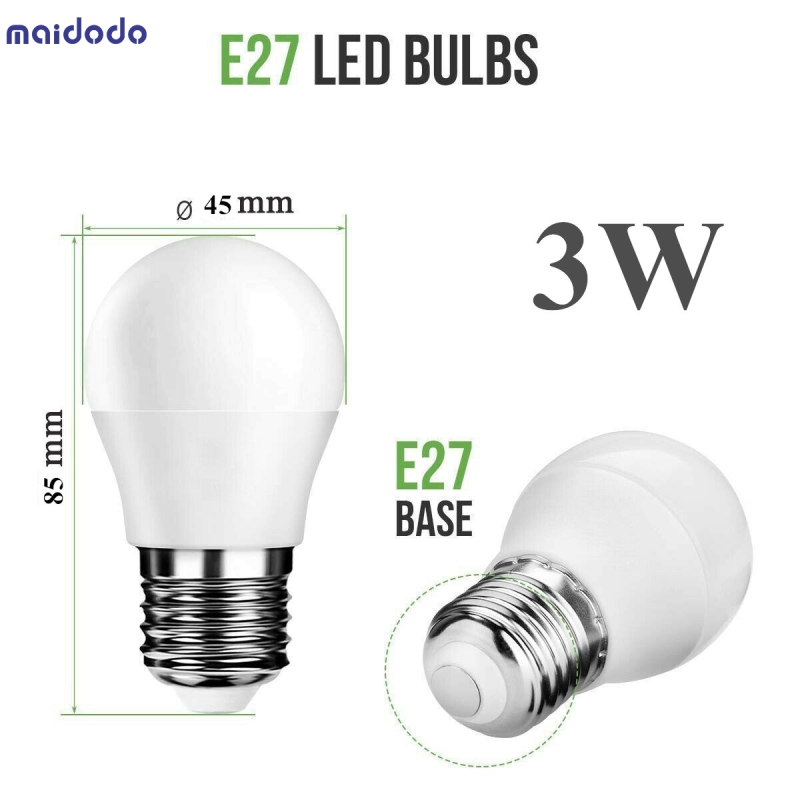 E27 3W LED Globe Bulb Light Cool White Warm White