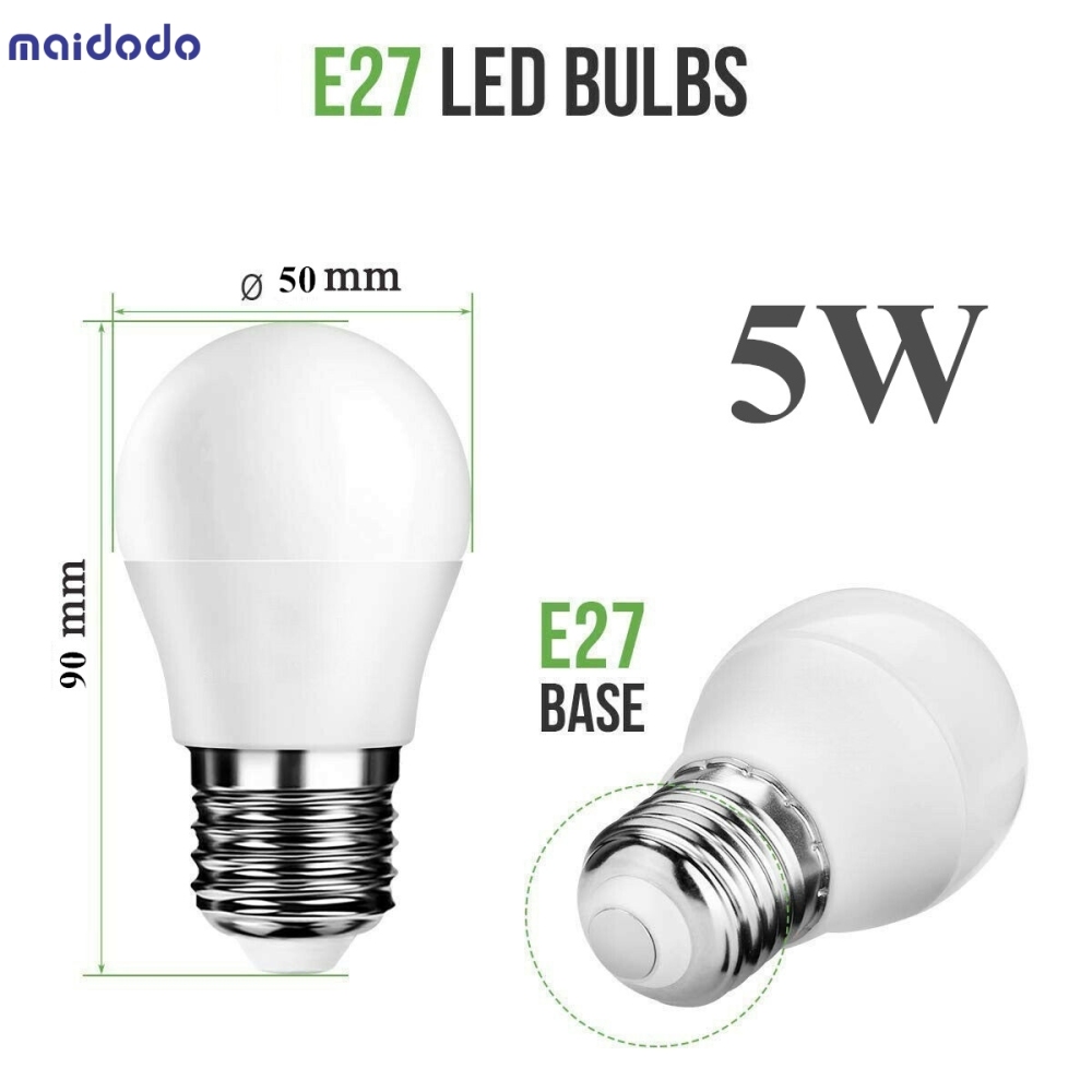 E27 5W LED Globe Bulb Light Cool White Warm White