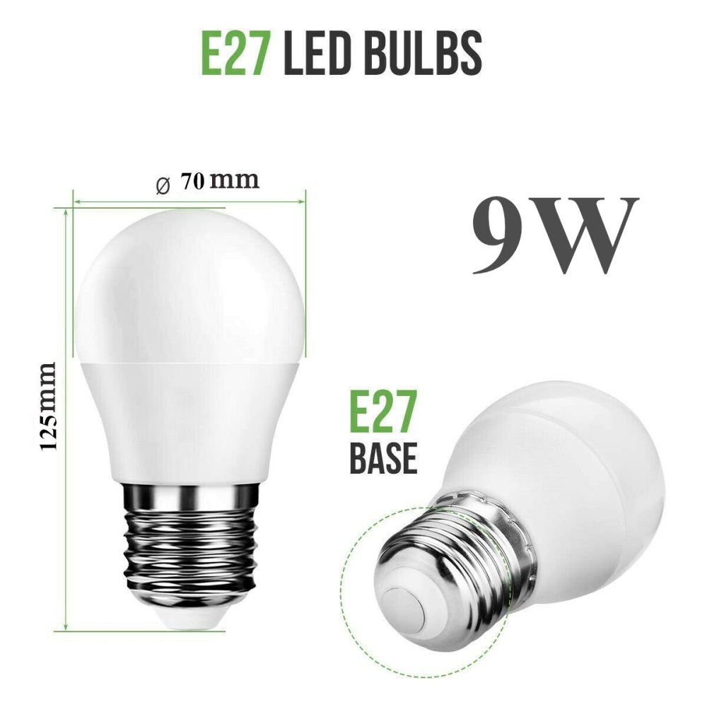 E27 9W LED Globe Bulb Light Cool White Warm White