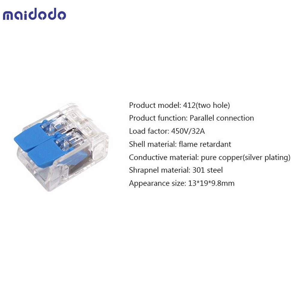 PCT-412C Universal Wire Connectors Compact Push-in Terminal Block