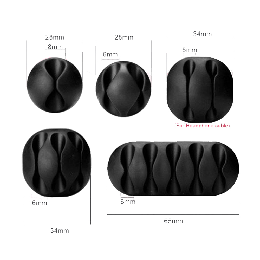 Silicone Desktop Wire Holder USB Cable Fixer Electrical Cable Organizer Hub