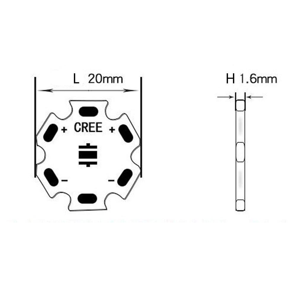 3W Cree LED XPE 3535 SMD High Power LED Diode Warm White Cool White With 16mm 20mm PCB