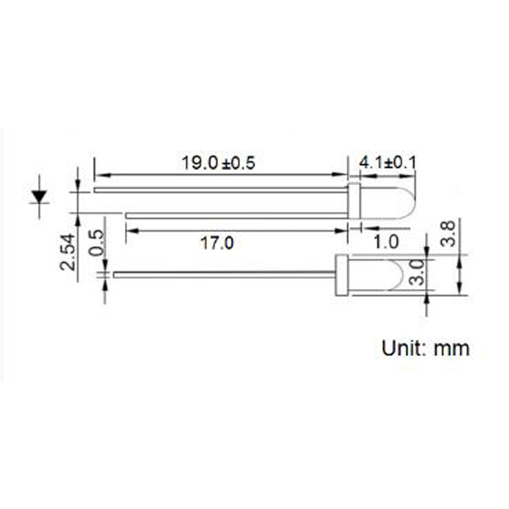 F3 3MM SHOT LED Diode Light Red/Yellow/Blue/White/Green