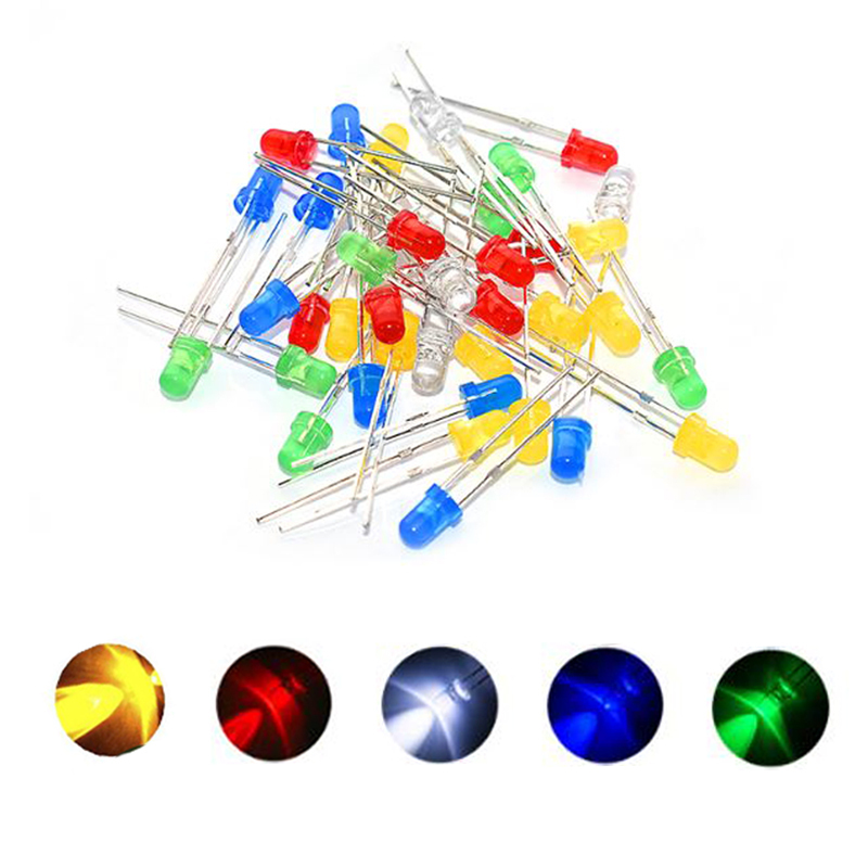 F3 3MM SHOT LED Diode Light Red/Yellow/Blue/White/Green