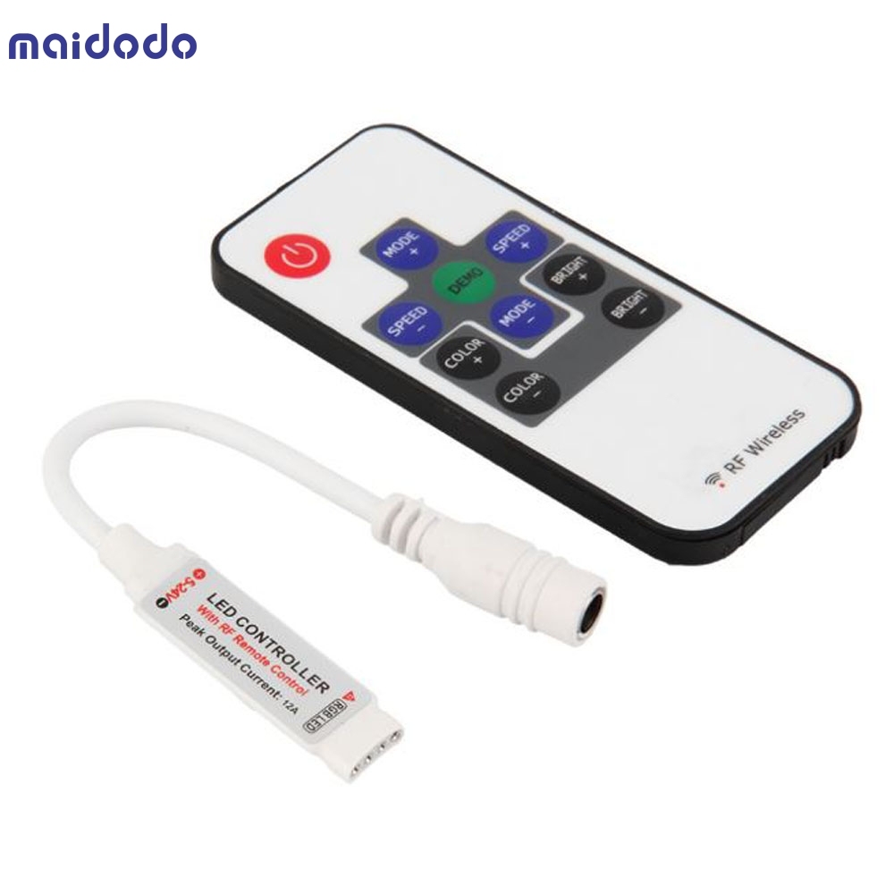 10-Key Mini RF RGB LED Controller with Wireless Remote Control for 5050 3528 LED Strip