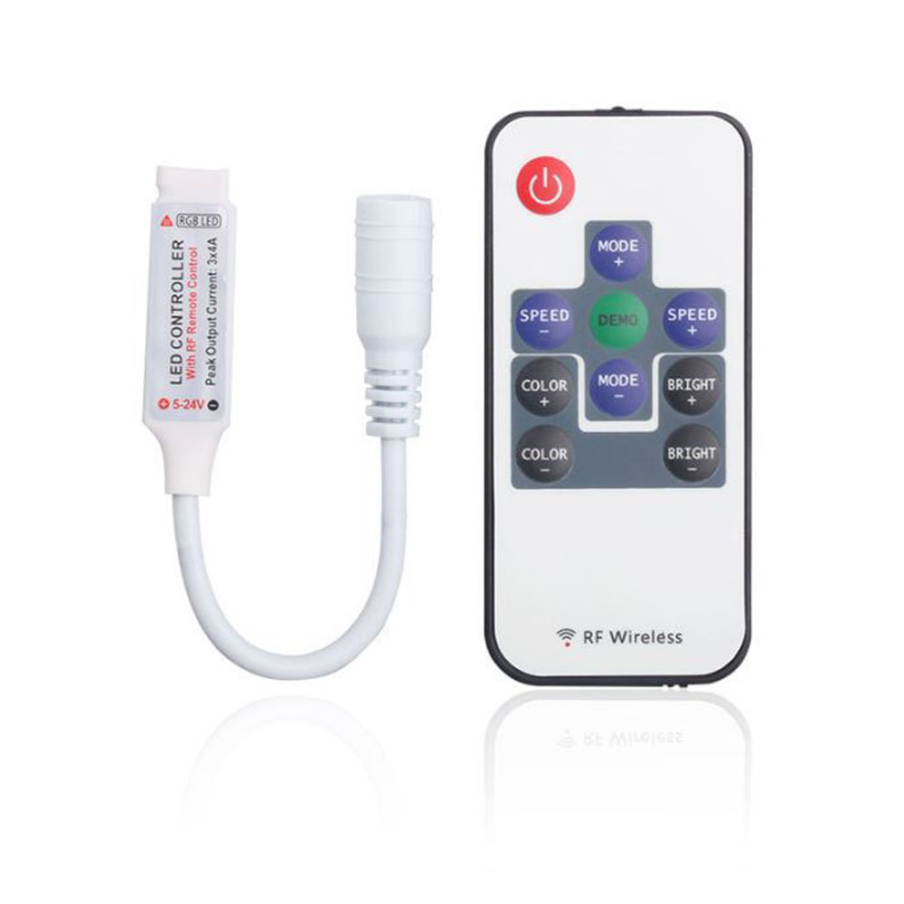10-Key Mini RF RGB LED Controller with Wireless Remote Control for 5050 ...